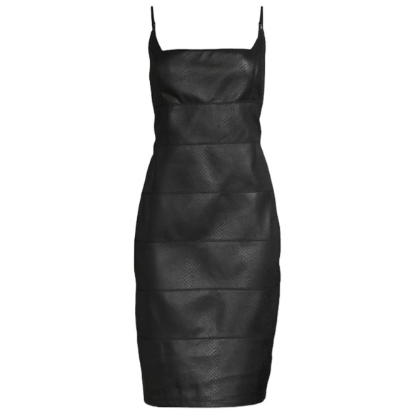 NWOT bebe Vegan Leather Midi Dress - Picture 4 of 16